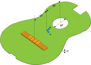 Ubicación del puente con respecto al origen del sistema de referencia.