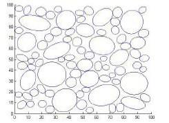 Elemento representativo do concreto gerado com fração volumétrica de 60% 