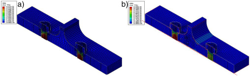 Deformaciones en el paso correspondiente a la parada según criterio establecido ...