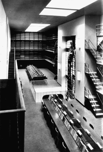 Library reading hall in its original conditions and with triple height, huge ...