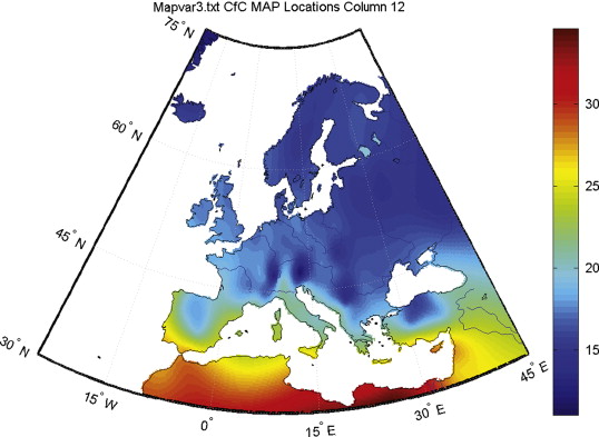 Percent change in mean annual heating power [%] of the Bestest case 600 building ...