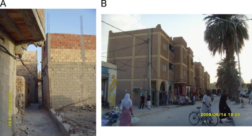 Modern transformations within the Ksar: (A) extension above street in the Ksar ...