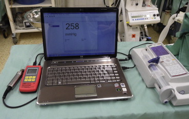Measuring device consisting of a computer with software that continuously ...