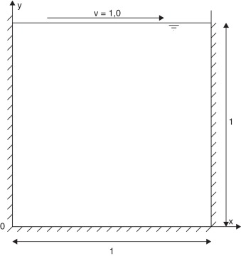 Cavidad con flujo incompresible de Stokes.