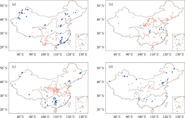 Differences in the seasonal frequency of extreme precipitation in China between ...