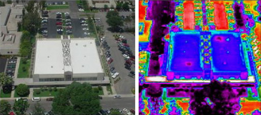 Dark vs. cool roof surface (IR). (Commercial Single Ply, INC., 2013).