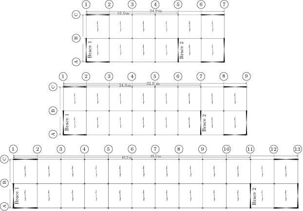 Plan layout and braces location.