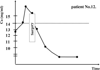 Scheme of clinical course of patient No.12.