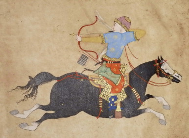 The archer figure from the Ottoman manuscript (Anon, 16. cen.).