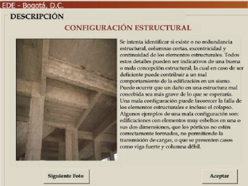 Descripciones de las ayudas de evaluación de la configuración estructural.