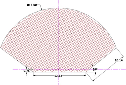 Hyperbolic reflector (plan).