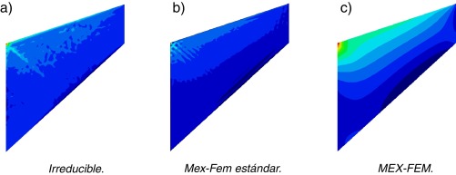 Membrana de Cook 2D. Campo de presiones. Malla D.