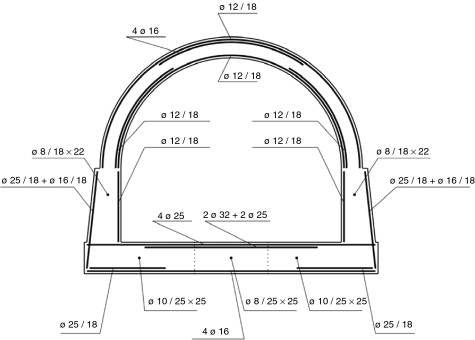 Armaduras correspondientes a la solución de la bóveda de 12,40 m construida para ...