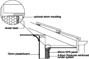 RRR-EPS walling system for typical soffit detail.