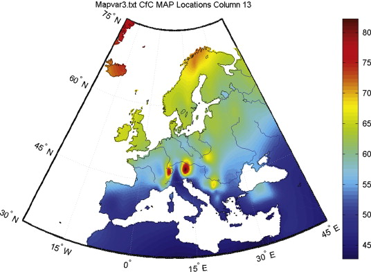 Percent change in mean annual cooling power [%] of the Bestest case 600 building ...