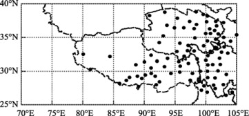 Distribution of 92 meteorological stations with both monthly NSCDs and ...