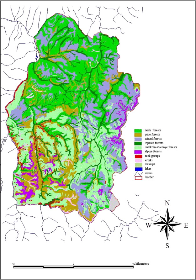 Structure of vegetation cover in the territory of the Olekminsky State Natural ...