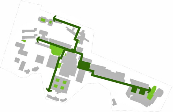 Open space distributions in the main campus of HKU.