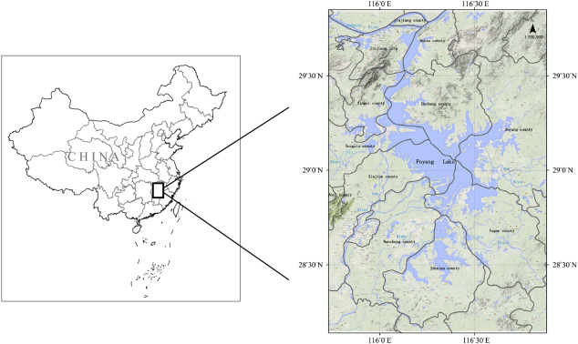 Map of Poyang Lake (PLY) region.