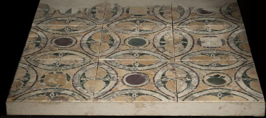 Palazzo Valentini, Piccole Terme: reconstructed opus sectile pavement of the ...