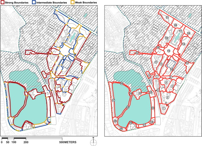 Ueno Park: identification of boundaries and final subdivision into 33 ...
