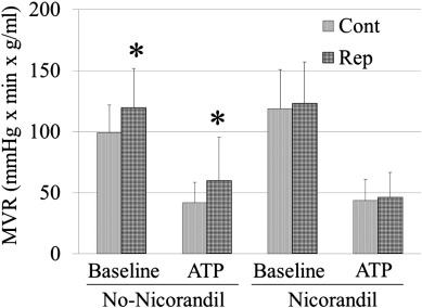 Comparison of myocardial vascular resistance between normal control segments and ...