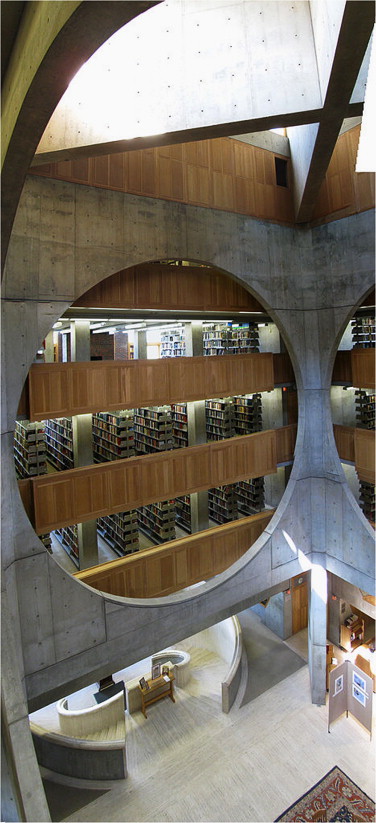 Library, Phillips Exeter Academy, Kahn, Exeter, New Hampshire, 1972.