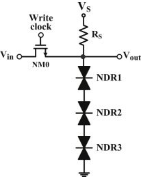 Configuration of a MOS-HBT-NDR-based MVL circuit.
