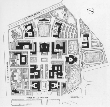 Plan for Rome University campus according to Piacentini׳s program (Architettura, ...