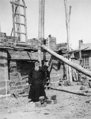 The Belgian Scheut father Petrus De Boeck (Bu Tiande卜天德) posing in front of his ...