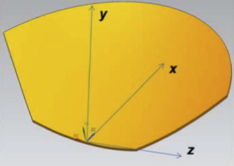 Secondary hyperboloid reflector.