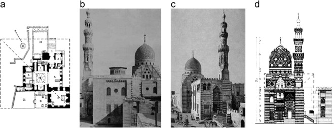 The funerary Complex of Sultan Quitbay in Cairo.(a) Plan, (b) view form south, ...