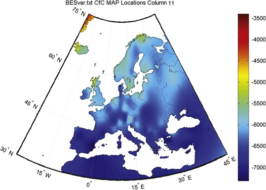 Peak cooling power [W] of the Bestest case 600 building.