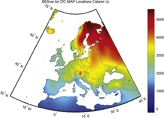 Peak heating power [W] the of Bestest case 600 building.