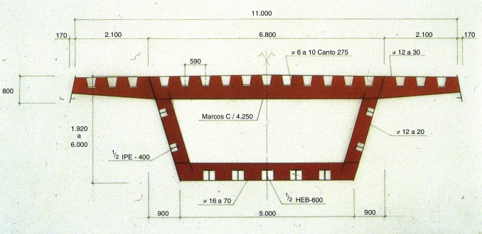 Sección transversal tipo.