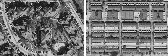 Sample sites of apartment buildings.