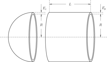 Tanque cilíndrico presurizado.