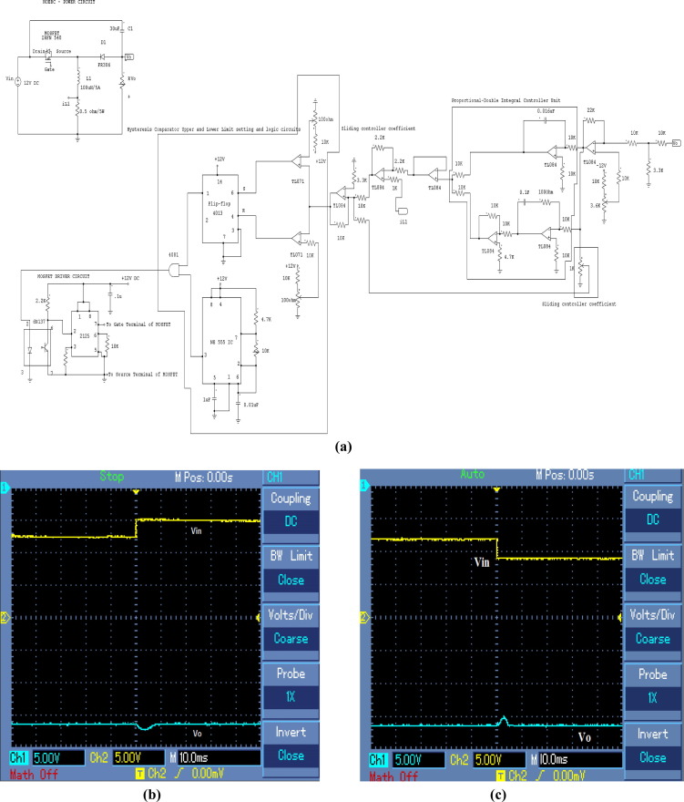 Experimental circuit and results of NOEBC using proposed controller at line ...