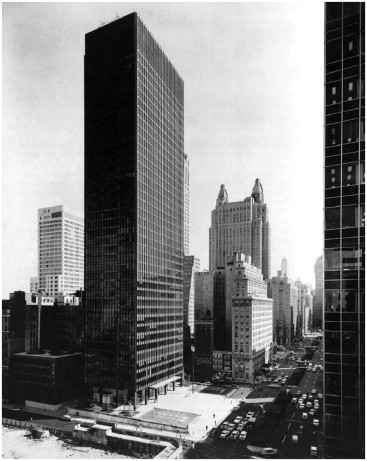Mass production esthetic, Seagram Building, New York, architect Mies van der ...