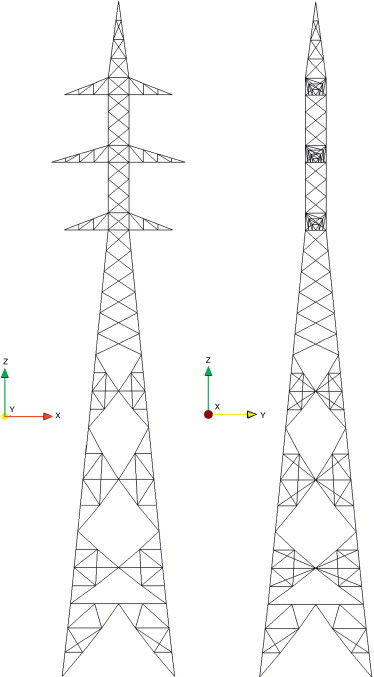 Torre de 220kV: geometría inicial [23].