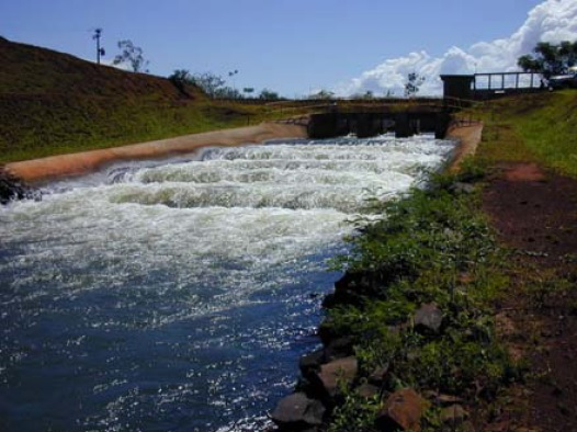 Trecho do canal da piracema que será simulado.