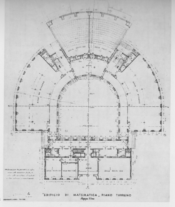 Plan of the ground floor of the School of Mathematics in one of Ponti׳s original ...