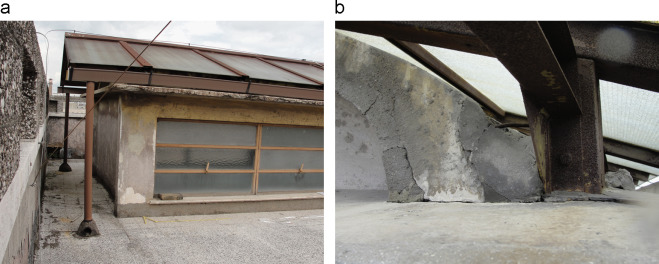 Measured drawings of the elevation of the building; longitudinal section (a) ...
