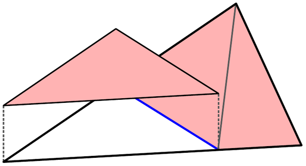 Partition of ABC following the interface PQ.NA