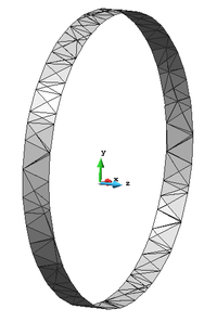 Embedded cylinder - The picture shows how the embedded cylinder is seen in the simulation from figure 177
