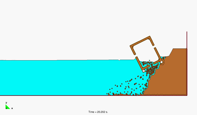Falling of a lorry into the sea by erosion of the underlying soil mass due to the action of waves