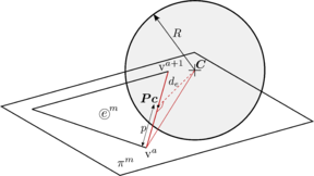 Intersection of a DE particle with an edge