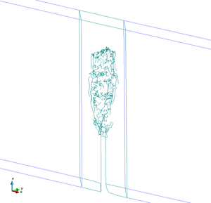 3-Point bending beam test skew fracture path obtained with the simulation