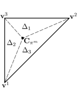 ${\bf C}_{\pi^m}$ inside the facet.
