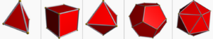 Platonic Solids, regular polyhedra. Taken from: Wikipedia